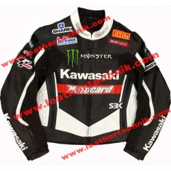 Kawasaki leather racing online jacket